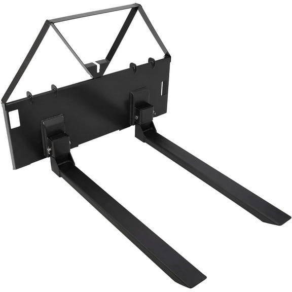 Trilenars 45Inch 3200lbs Heavy-Duty Tractor Pallet Forks,Capacity Quick Attach Forks,Clamp-On Bucket Forks for Skid Steer,Kubota,Bobcat,Black