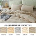 thumbnail image 5 of NEXHOME PRO Duvet Cover Set 100% Washed Cotton 2 Pieces Linen Breathable Soft Durable Duvet Cover Bedding Set with Zipper Closure, Twin Size Beige Cream (Comforter Not Included), 5 of 5