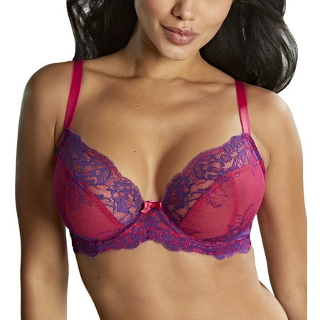 Panache Ana Lace Plunge Underwire Bra (9396) 38GG Orchid/Indigo