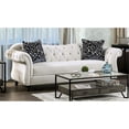 thumbnail image 2 of Furniture of America Luo Glam Fabric Tufted 2-Piece Sofa Set in White, 2 of 8