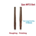 thumbnail image 1 of Mt 1/2/3/4/5 Morse Taper Socket Hand Reamer Roughing Finishing Coarse Fine Set, 1 of 8