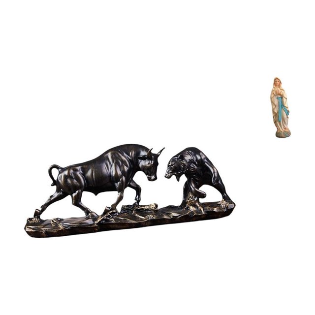 Escultura Moderna De Feng Shui De Toro Y Virgen María, Obra De Arte Decorativa Para Escritorio, Figura Religiosa Y Animal China Para Oficina Y Regalos De Cumpleaños.