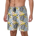thumbnail image 2 of Haiem Sea Turtle Mens Swim Trunks with Compression Liner 2 in 1 Swimming Shorts Stretch Swimwear Quick Dry,Board Shorts-Small, 2 of 9