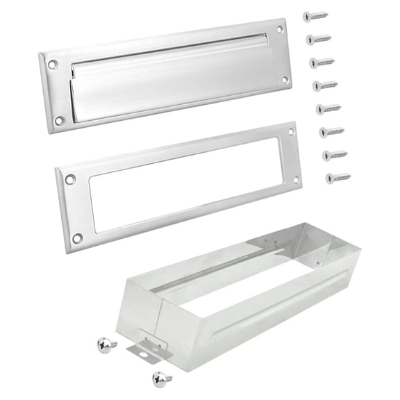 Nuk3y Solid Brass Mail Slot with Sleeve ( , 10" x 3")