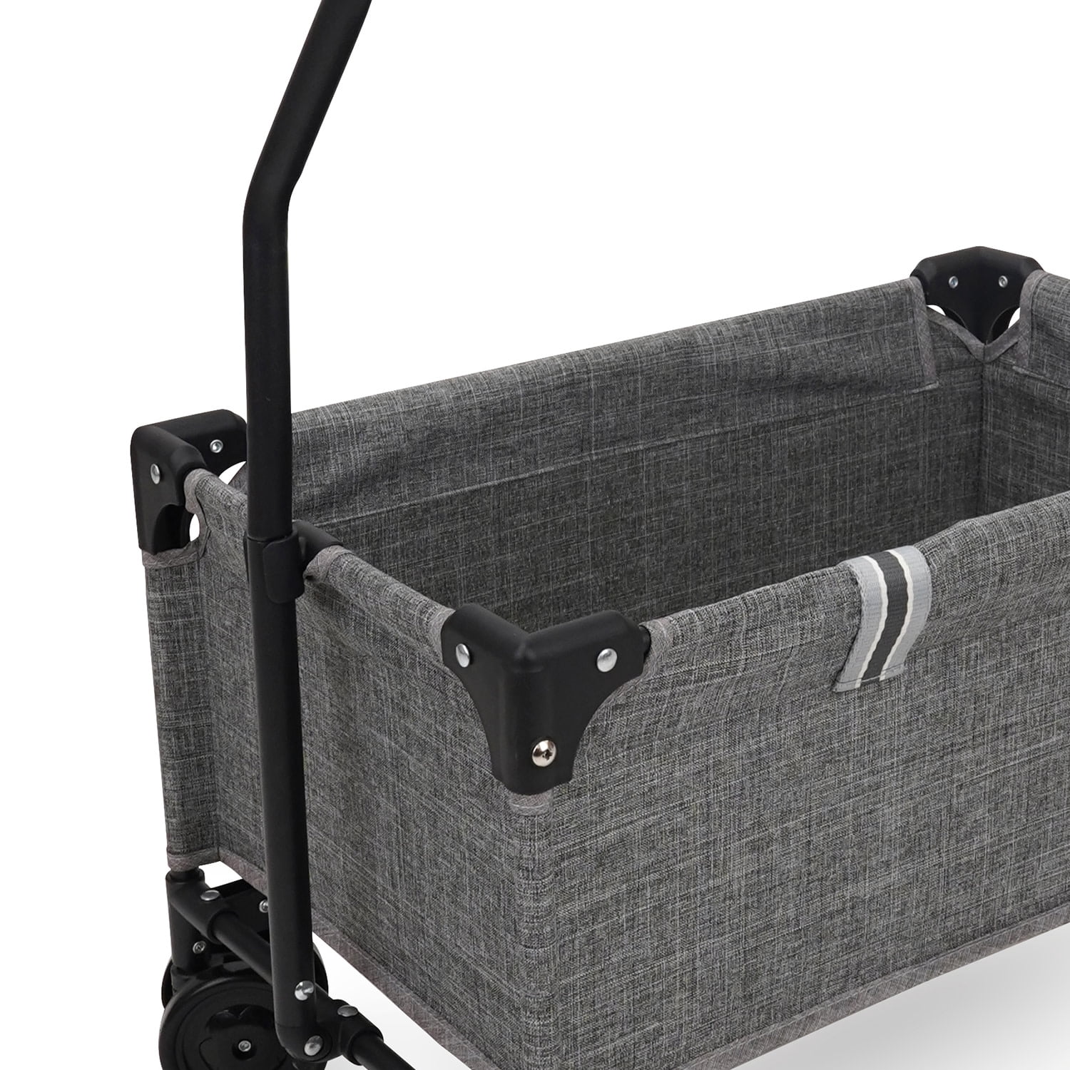 509 Crew: Little Wagon - Melange Grey - Folding Pull-Along Cart, Adjustable Handle, Canvas-Metal Frame, Transport Toys-Dolls-Stuffed Animals, Kid 3+