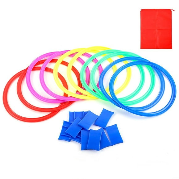 Durable Use Children Games Hopscotch Jump Rings Set Kids Sensory Play Indoor Outdoor With 10 Hoops Training Sports Toy