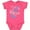 Vintage Hot Pink, variant on Inktastic Pink or Blue, Big Brother Loves You Footprints and Heart Boys Baby Bodysuit