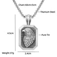 thumbnail image 6 of MayiaHey Eagle Tag Pendant, Eagle Head Necklace for Men, Viking Bald Eagle Necklace Gothic Eagle Head Jewelry, Punk Hawk Eagle Necklace Vintage Eagle Head Tag Pendant Necklace, 6 of 6