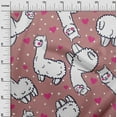 thumbnail image 3 of oneOone Cotton Silk Dusty Rose Fabric Sheep Nursery Decor Quilting Supplies Print Sewing Fabric By The Yard 42 Inch Wide, 3 of 6