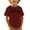 Red, variant on Unisex Kids Printed Short Sleeve T-Shirt - Casual Sports Loose Cute - Polyester, Machine Wash, Sizes 110-160 for 3-13Y