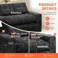 thumbnail image 5 of Centilab Folding Sofa Bed, Convertible Sleeper Couch, 3 in 1 Loveseat Sofa with Pillows, Pull Out Floor Couch for Living Room Bedroom Lounge, Black, 5 of 9