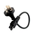 thumbnail image 4 of Cable de alimentación AU a IEC320 C5, buena conductividad, cable de alimentación, transmisión estable/negro/cable de extensión macho a hembra de 3 clavijas C5 47.24 pulgadas CUTICAT Cable de extensión, 4 of 7