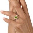 thumbnail image 5 of Gem Stone King 18K Yellow Gold Plated Silver Ring Peridot Moissanite (1.37 Cttw), 5 of 5