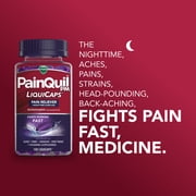 Vicks PainQuil PM Max Strength Pain Relief + Sleep Aid LiquiCaps, 100 count
