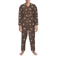 thumbnail image 3 of Lsque Dachshund Dog Puppy Pattern Long Sleeve Pajama Set for Men - Soft 2-Piece Sleepwear and Loungewear Set with Pockets, Comfy Nightwear-X-Large, 3 of 7