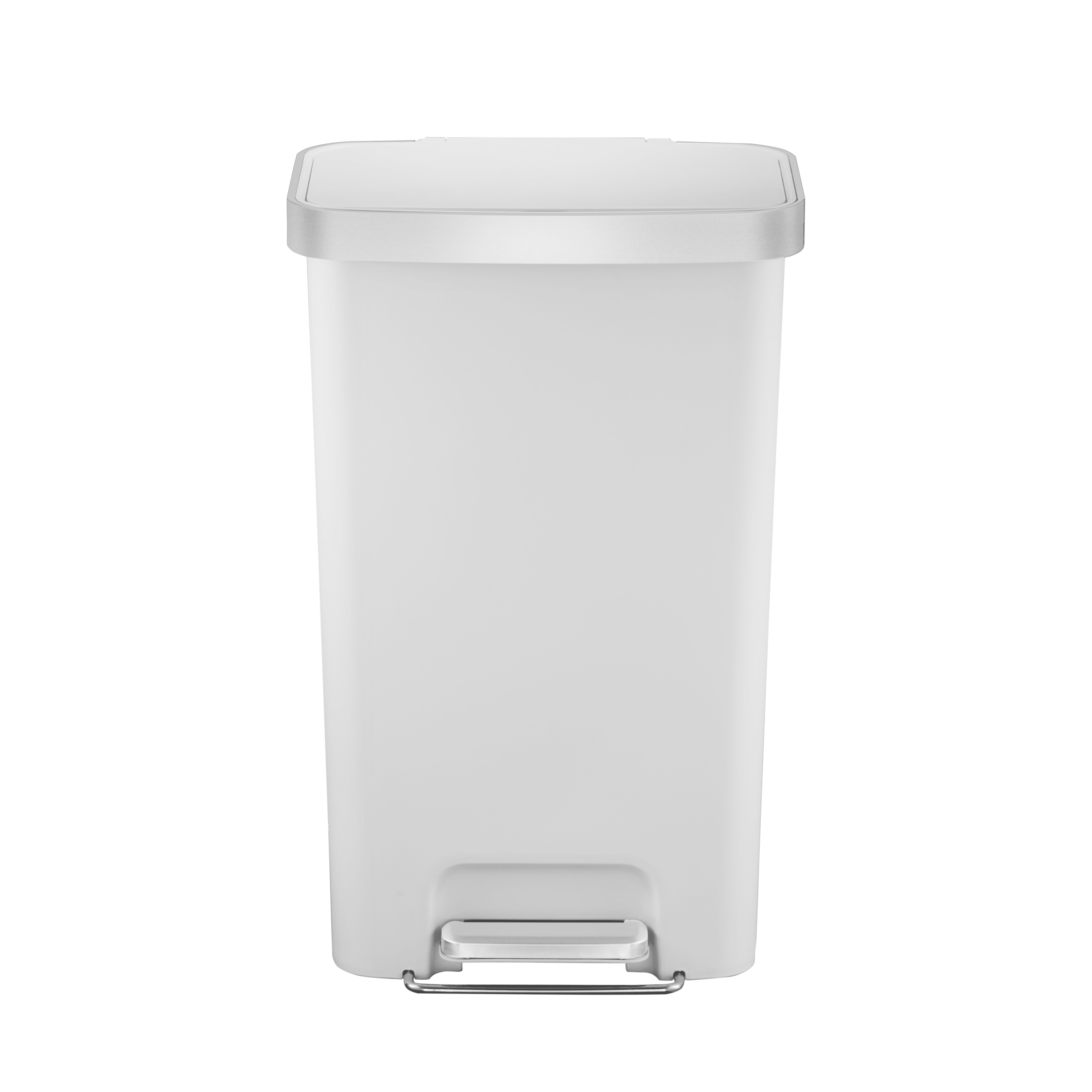 White Step Trash Can for Kitchen