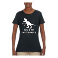thumbnail image 2 of Wild Bobby, Unstoppable T Rex Funny, Pop Culture, Women Graphic Tee, Black, Small, 2 of 4