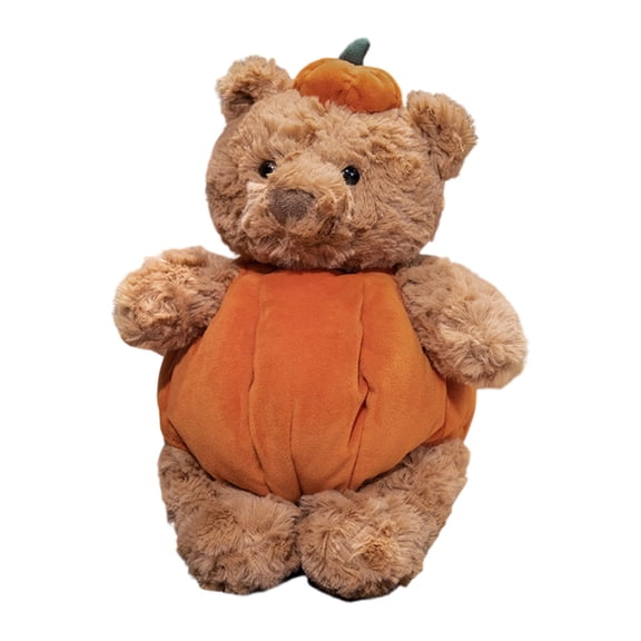 Halloween and Thanksgiving Plush Toy, Cute and Soft Pumpkin Bear Doll for Home Decorations and Gifts