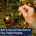 thumbnail image 3 of Elf Stor 4Pcs Christmas Ornaments Set - 3” Brass Shatterproof Ornaments, 3 of 6