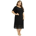 thumbnail image 4 of WBQ Women's Plus Size Nightgown Pajamas Soft Sleepwear Nightgowns, 4 of 7