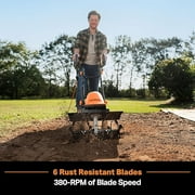 LawnMaster TE1318M Corded Electric Tiller 13.5-Amp 18-Inch Power Garden Tiller for Soil Cultivation