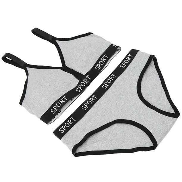 Women Sports Bra Underwear Set Soft Breathable Adjustable Combed