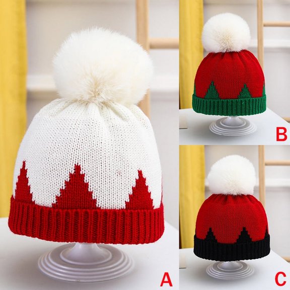 Children Christmas Protect Against the Cold Knitted Hat Xmas Cap Christmas Winter Knitted Hat Warm Knit Cap Christmas Hat