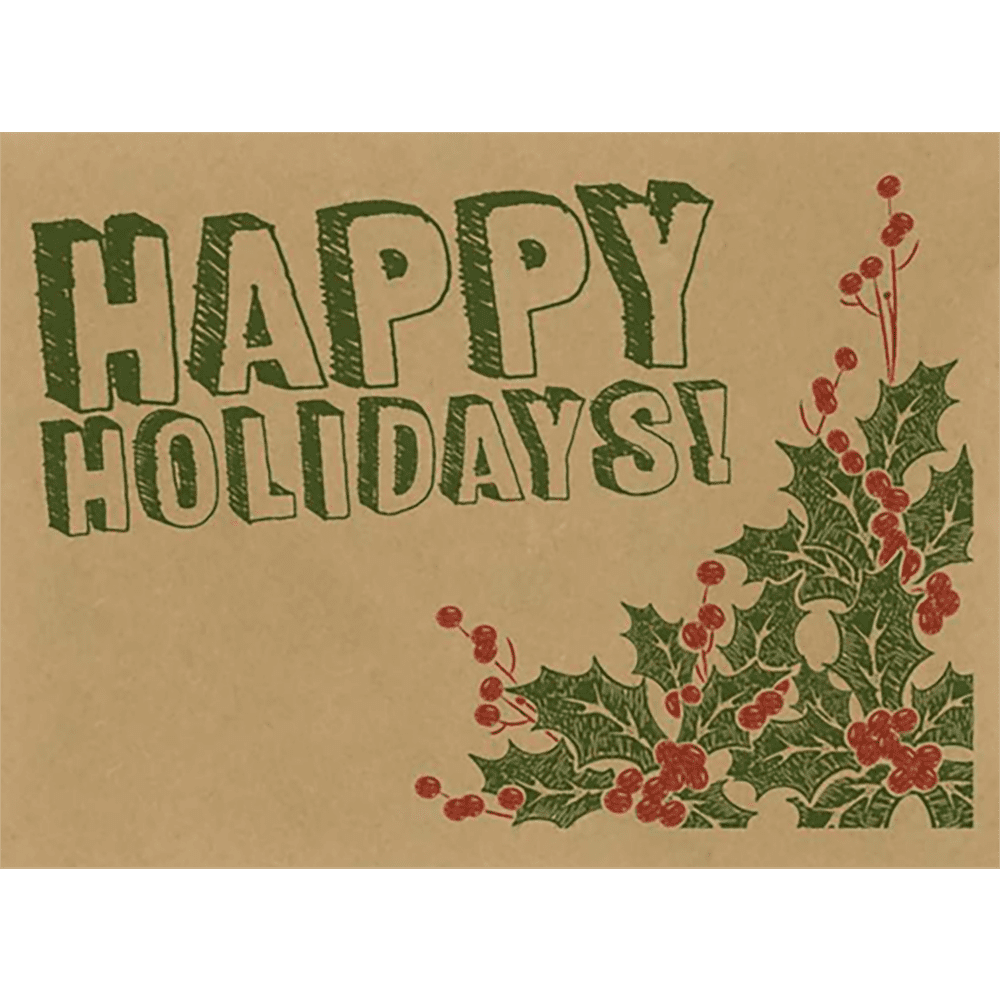 LUXPaper #17 Mini Gift Card Envelopes, 2 11/16 x 3 11/16, Happy Holidays!, 50/Pack