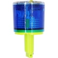 thumbnail image 1 of HUGFEGWE Solar Strobe Warning Light 360 Degree Single Column Super Bright Waterproof IP48 for Construction Traffic Dock Marine Light Control Flashing with Switch (Blue) CJB91-28382, 1 of 7
