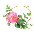thumbnail image 4 of Hermosa corona de flores artificiales para damas de honor, guirnalda de mano y decoraciones de interior, 4 of 8