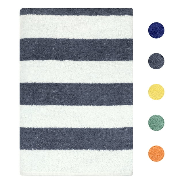 Toalla de playa de felpa REGALWOVEN, toallas de piscina de poliéster que no retienen arena, secado rápido, suaves y absorbentes, gris 30' x 60'