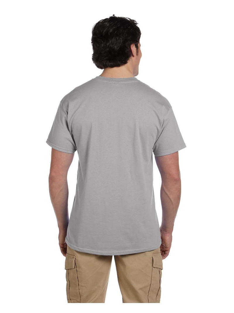 Hanes Men's ComfortBlend EcoSmart T-Shirt 6-Pack - Deep Forest Green, Size Large, 5.2 Oz Cotton Blend