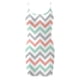thumbnail image 4 of Moda para mujer sin mangas gradiente flores impresas con bolsillo en la cintura vestido de verano con cuello en V Mini vestido de tirantes Pompotops ghjkhdj8507, 4 of 5