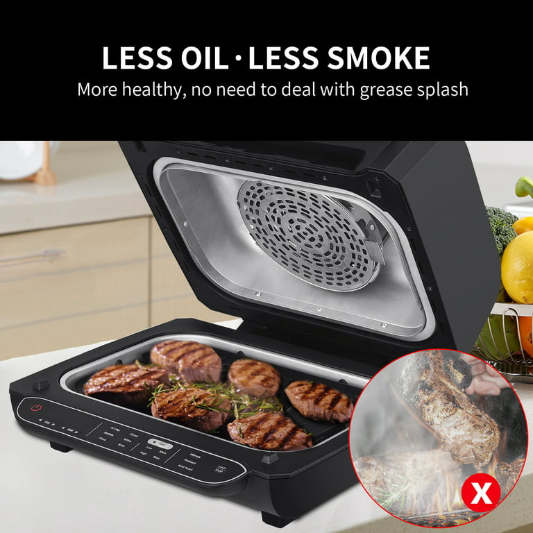 Dropship Geek Chef 7 In 1 Smokeless Electric Indoor Grill With Air Fry,  Roast, Bake, Portable