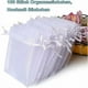 thumbnail image 3 of Elegantes bolsas de regalo de organza, bolsas de malla transparente para joyas para regalos de bodas, Navidad y más (7 x 9 cm, blanco, 100 piezas), 3 of 5