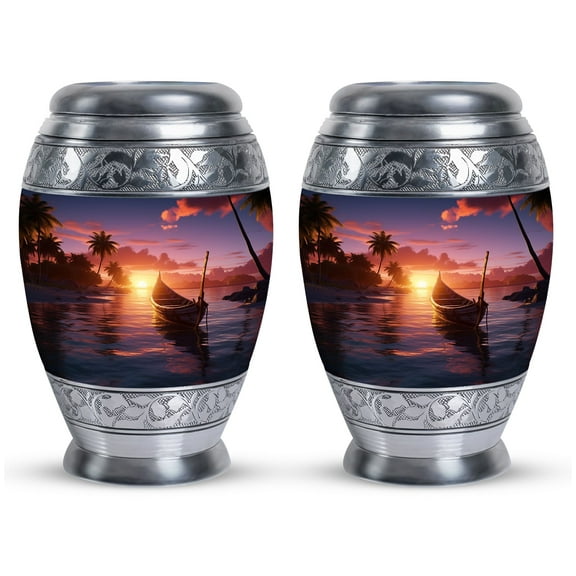Sunset Cremation Urn - Keepsake Urns For Human Ashes - Cremation Keepsakes - Cremation Urn Human Ashes - Mini Urns For Human Ashes Keepsake - Burial Urns For Adult Human Ashes (Size -3inch,2pcs)