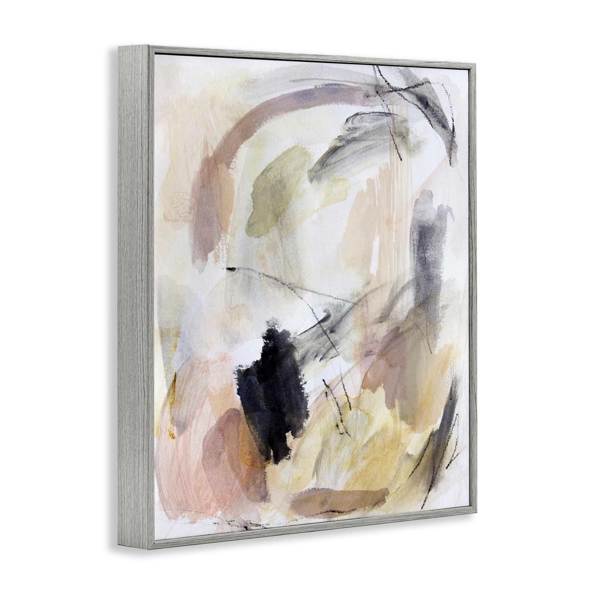 Stupell Industries Chaotic Sketches Paint Strokes Gray Framed Giclee Art, design by Hope Bainbridge