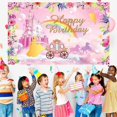 thumbnail image 3 of Princess Birthday Party Decorations, Pink Castle Birthday Backdrop Banner Castle Birthday Photo Background for Girls Birthday Party Decoration Supplie, 3 of 4