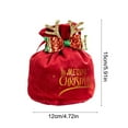 thumbnail image 3 of FastXmas Christmas Velvet Gifts Bag Decoration,3.9 x 5.1" Small Christmas Day Candy Bag,Drawstring Snacks Bag with Santa Claus Pattern,Merry Christmas Gifts Bag for New Year,Holiday,Birthday Supplies, 3 of 6