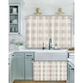 thumbnail image 2 of Buffalo Yellow Plaid Short Blackout Curtains 36 Inch Long Spring Simple Pattern Rod Pocket Kitchen Curtains, 2 Panels Thermal Insulated Room Darkening Drapes for Bedroom, 30"W x 36"L, 2 of 5