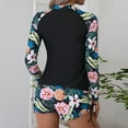 thumbnail image 6 of IDOPIP Women Two Piece Rash Guard Long Sleeve Swimsuits set UV UPF 50+ Swim Shirt Bathing Suit, 6 of 7