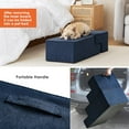 thumbnail image 6 of Dog Stairs for Bed 18”H, 4-Step Extra Wide Dog Steps for High Bed, Pet Steps for Small Dogs and Cats, Non-Slip Balanced Pet Ramp,Navy, 6 of 16