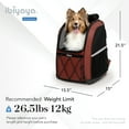 thumbnail image 6 of Ibiyaya FC2345-DR Champion Large Dog Carrier Backpack with Window 3-in-1 Travel Backpack, Dog Suitcase with Wheels & Car Seat Booster, Maroon, 6 of 7