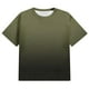 thumbnail image 4 of Tops para hombre, blusas y camisas de manga corta con cuello redondo para hombre, blusa informal grande con cuello redondo y manga corta degradada, blusa de poliéster para hombre, 4 of 5