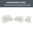 thumbnail image 7 of Golden Linens 3-Piece SlipCover Set for Sofa Loveseat Couch Arm Chair, Stretch ((4 Way)) to Fit /Slipcovers Set, Furniture Protector Cover Set, Wrinkle Free# Yafa Light Grey, 7 of 7