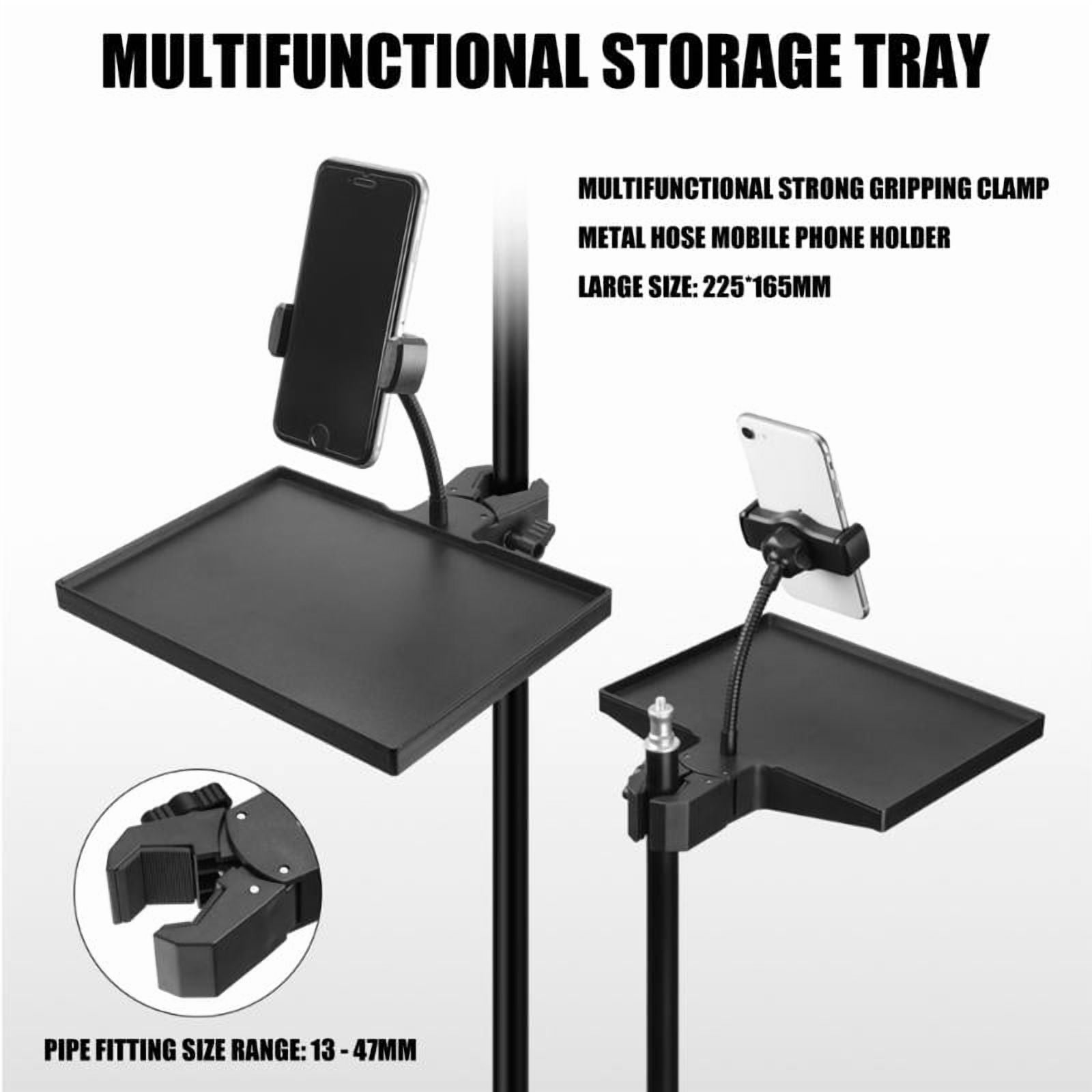 CEORPER Double Purpose Microphones Stand Tray Shelf For Holding Mixer Controllers