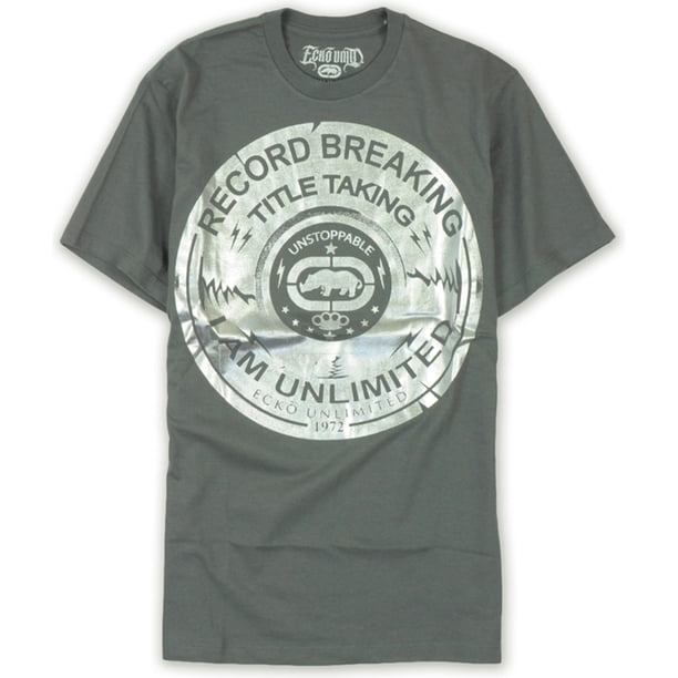 Ecko Unltd. Playera gráfica Title Taking Ss Mma para hombre, gris, mediana