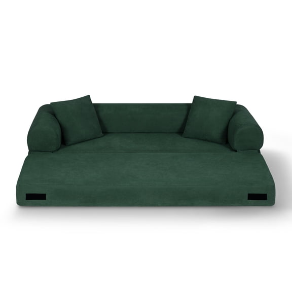 Convertible Sofa Bed Couch,80 Inch Boneless Couches for Living Room,Folding Sleeper Sofa Bed Queen with Storage,Corduroy Flod Out Couch Compressed Couch in a Box