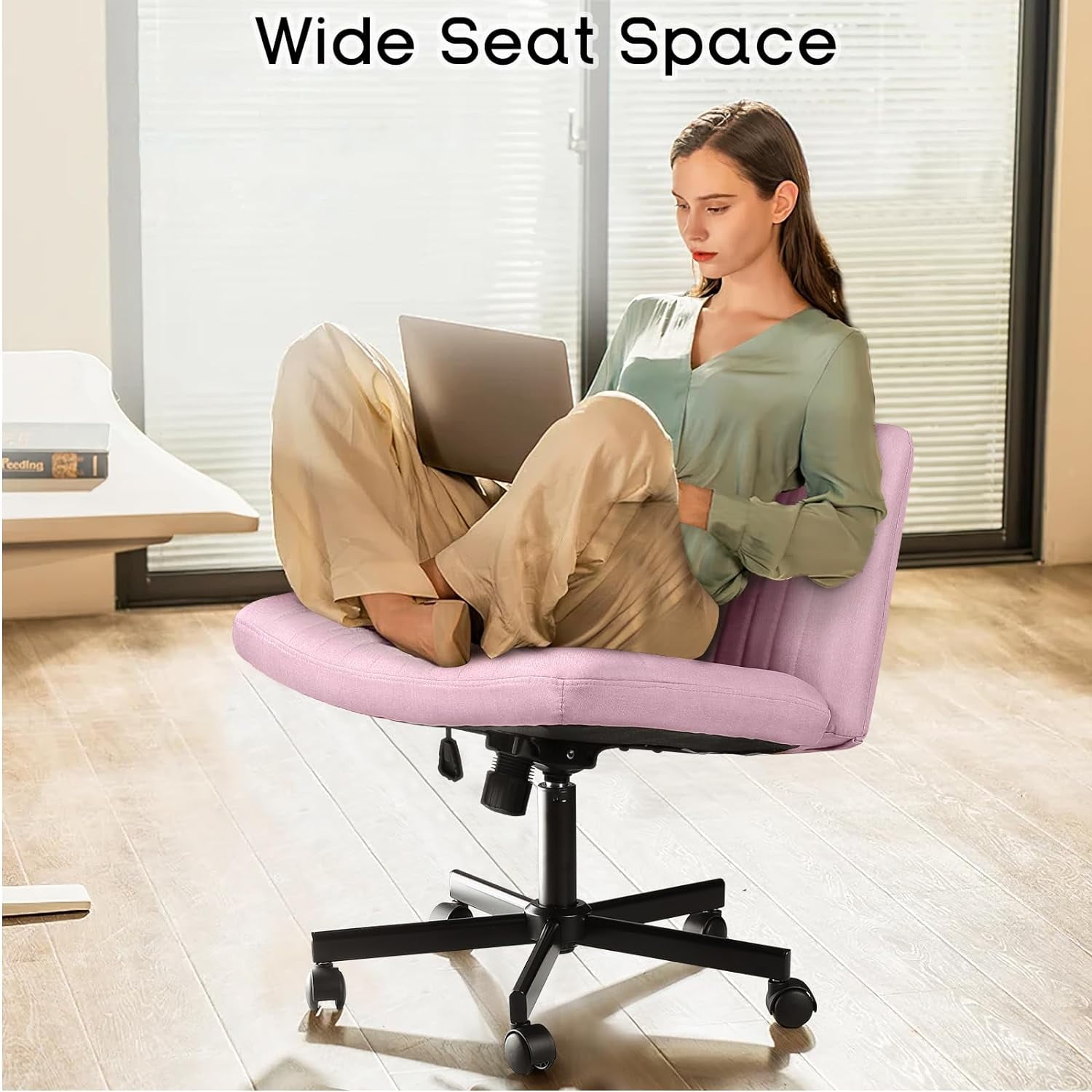 Criss Cross Desk Chair with Wheels, Ergonomic and Flexible for Comfortable sitting