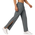 thumbnail image 2 of Mens Sweatpants Tear Away Basketball Pants with 2 Side Zippers Open Down Sweatpants for Men Color Grey Size S, 2 of 5